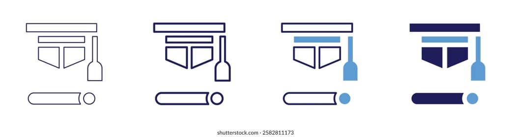 Achievement in education icon in 4 different styles. Thin Line, Line, Bold Line, Duotone. Duotone style. Editable stroke.