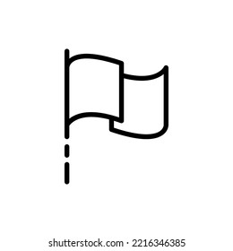 Achievement flags line icon. Achieve, top, goal, aspirations, employee, complete the work plan, schedule, target, mark, pointer. Business concept. Vector black line icon on a white background