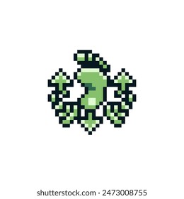 Achievement footprint pixel art icon, footprint, design for logo, web, mobile app, video game tournament emblem. 8-bit. Game assets. Isolated abstract vector illustration.