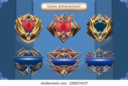 Elementos del logotipo de la insignia del juego de logros