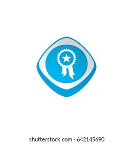 achievement glossy color app icon button game asset theme vector art