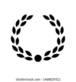 Achievement glyph icon in black color
