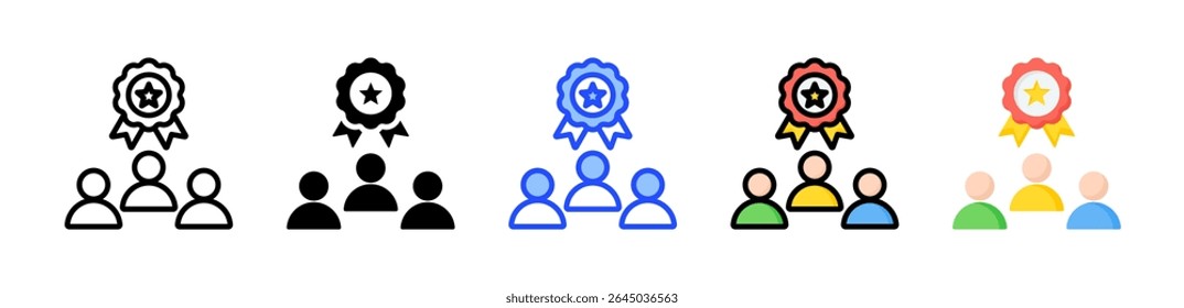 Achievement Icon Collection With Multiple Styles