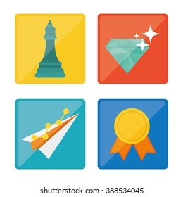 Achievement icon design 