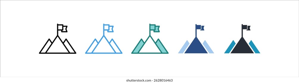 Achievement Icon In Different Style Vector