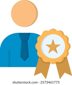 Achievement Icon Flat Vector Illustration