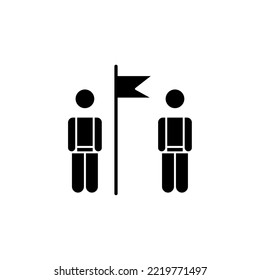Erreichbarkeit Icon glyph Stil Design. Erreichte Vektorgrafik. einzeln auf weißem Hintergrund.