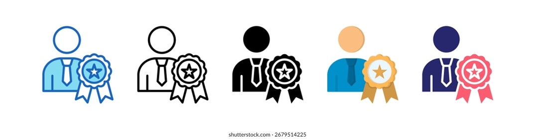 Achievement Icon Multiple Style Set Collection.