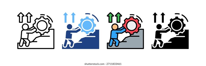 Icono de logro Ilustración vectorial múltiple