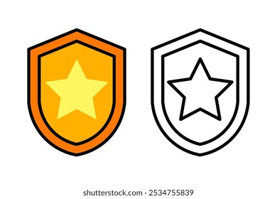 Achievement icon object cartoon, sticker flat vector