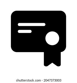 Achievement icon on white background