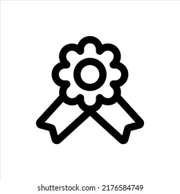 Achievement icon, Outline style, Vector Editable