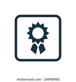 achievement icon Rounded squares button, on white background 