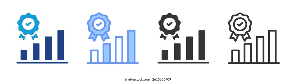 Achievement icon set multiple style collection