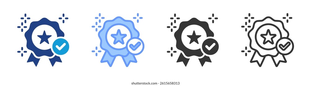 Achievement icon set multiple style collection