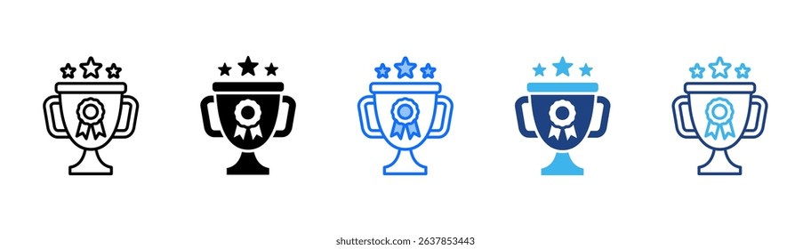 Achievement Icon Set With Multiple Style For Design