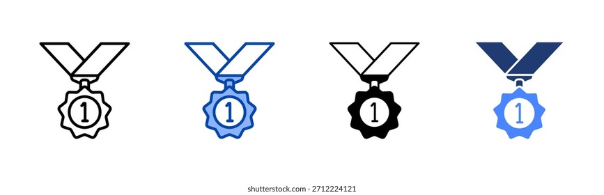 Conjunto de iconos de logros colección de estilos múltiples