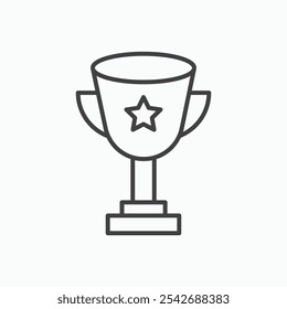 Achievement icon in thin black lines