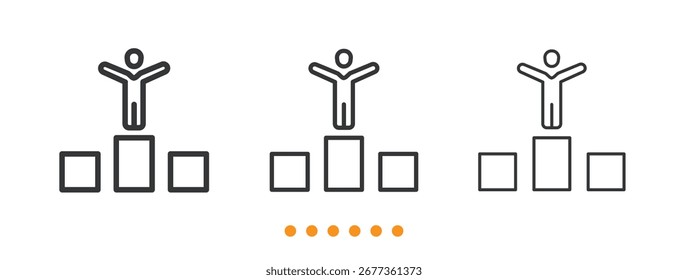 Achievement icon. Thin line icon vector