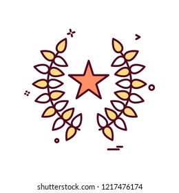 achievement icon vector design