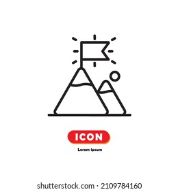 Achievement icon vector isolated on white background.