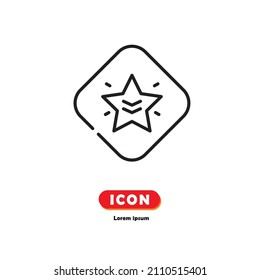 Achievement icon vector isolated on white background.