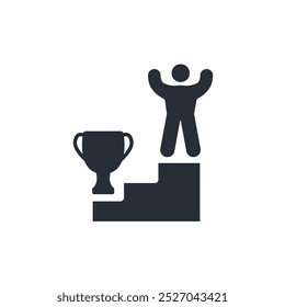 icono de logro. Vector. Trazo editable. signo de estilo lineal para uso Diseño web, logotipo. Ilustración de símbolo.