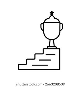 Icono de logro con fondo blanco Vector ilustración de stock