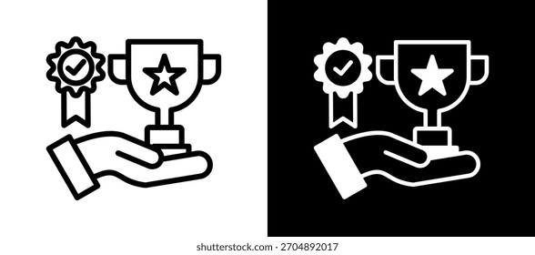 Ícone de Conquista Ilustração de Vetor em branco