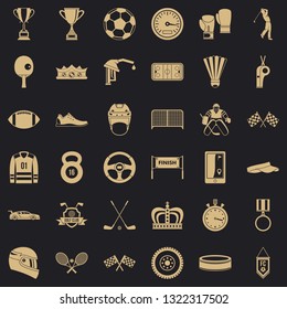 Achievement icons set. Simple style of 36 achievement vector icons for web for any design