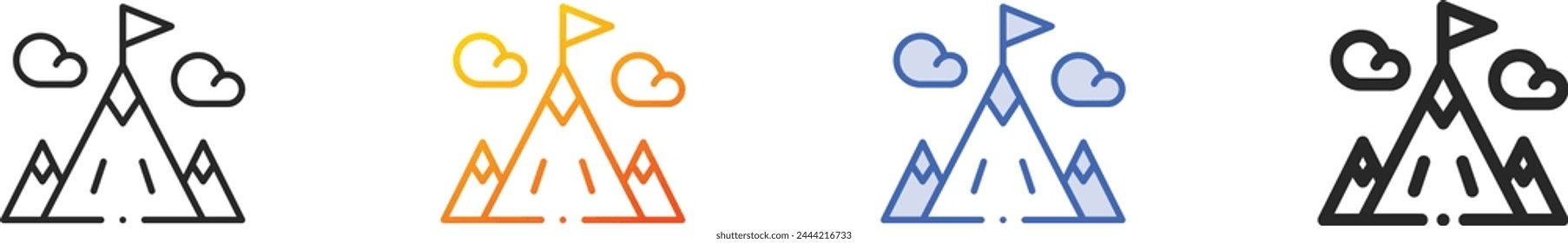 achievement icon.Thin Linear, Gradient, Blue Stroke and bold Style Design Isolated On White Background