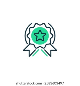 Achievement line icon. Universal creative premium symbol. Vector sign icon logo template. Vector illustration