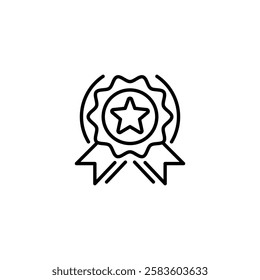 Achievement line icon. Universal creative premium symbol. Vector sign icon logo template. Vector illustration