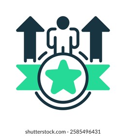 Achievement line icon. Universal creative premium symbol. Vector sign icon logo template. Vector illustration