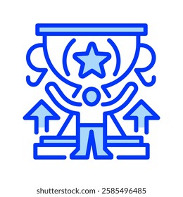 Achievement line icon. Universal creative premium symbol. Vector sign icon logo template. Vector illustration