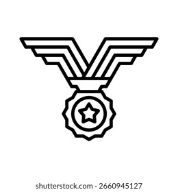 Achievement line icon vector illustration