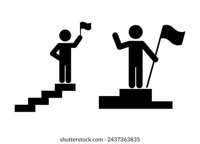 Achievement of Man icon, template for graphic and web design. vector illustration