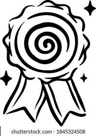 Achievement medal with magic hypnotise swirl inside