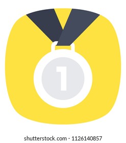 Achievement medal with one on it shows first placement
