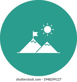 Achievement, mission, objective, strategy icon vector image. Can also be used for banking and finance. Suitable for use on web apps, mobile apps and print media.
