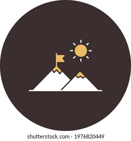 Achievement, mission, objective, strategy icon vector image. Can also be used for banking and finance. Suitable for use on web apps, mobile apps and print media.