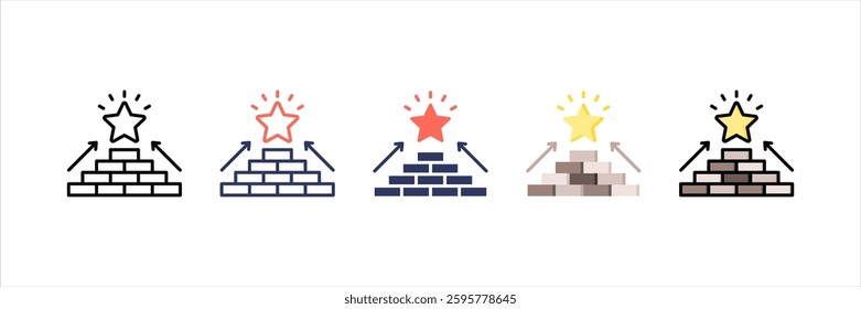 Achievement Multi Style Icon Set