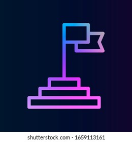 Icono nolan de logro. Línea delgada simple, vector de esquema de iconos de administración de proyectos para ui y ux, sitio web o aplicación móvil