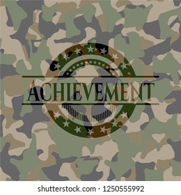 Achievement on camouflage texture