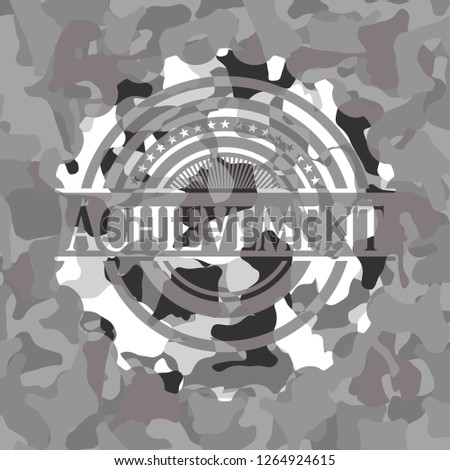 Achievement on grey camo pattern