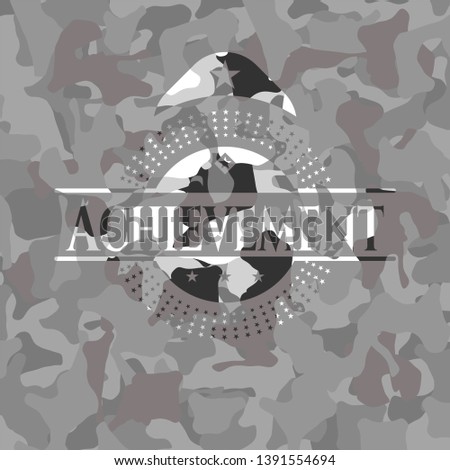 Achievement on grey camo texture