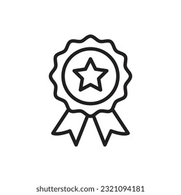 Achievement Outline Icon Vector Illustration