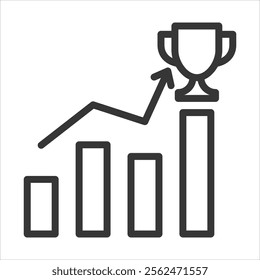 Achievement Outline Icon Vector Illustration