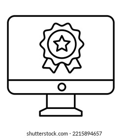 Achievement Outline Vector Icon which can easily modify or edit

