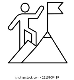 Achievement Outline Vector Icon which can easily modify or edit

